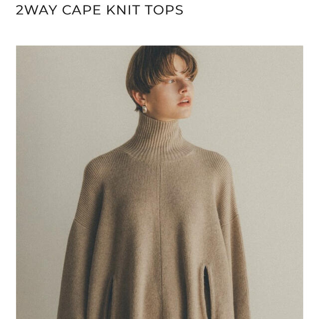 CLANE 2WAY CAPE KNIT TOPS