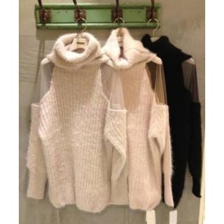 スナイデル(SNIDEL)のsnidel♡シースルー切替アンゴラニットワンピース♡！！(ミニワンピース)