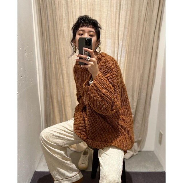 TODAYFUL(トゥデイフル)の美品 TODAYFUL Oversize Braid Knit ニットサンライズ レディースのトップス(ニット/セーター)の商品写真