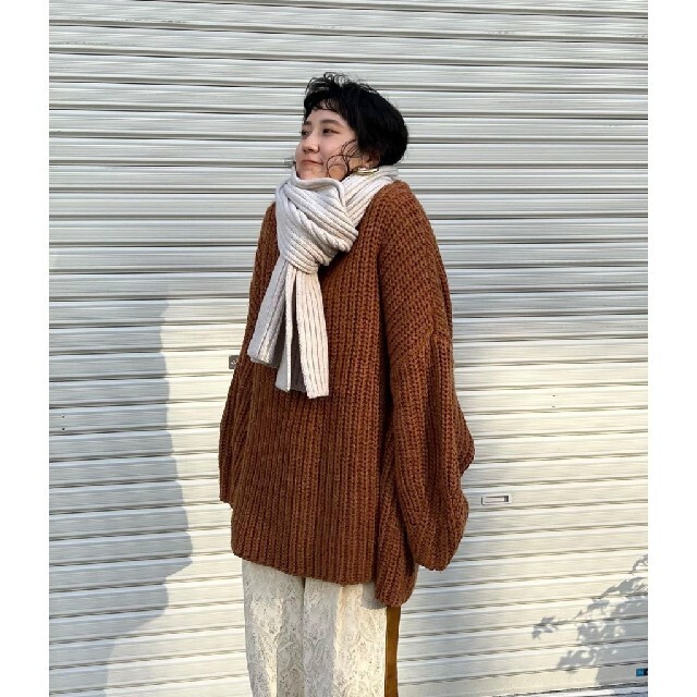 TODAYFUL(トゥデイフル)の美品 TODAYFUL Oversize Braid Knit ニットサンライズ レディースのトップス(ニット/セーター)の商品写真