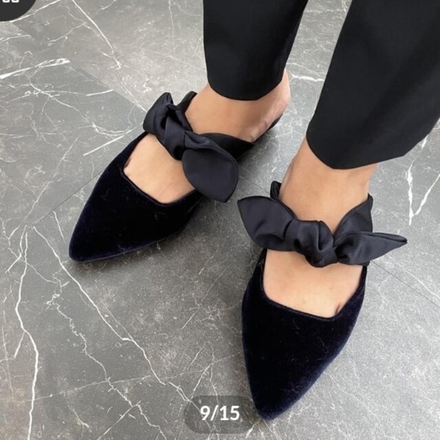 two様専用!Ohga大人気! Velour ribbon muleの通販 by nao's shop|ラクマ
