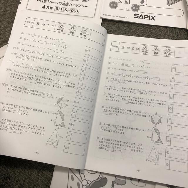 サピックス 6年 算数基礎力トレーニング 12冊 2020年版 書込み小 | www