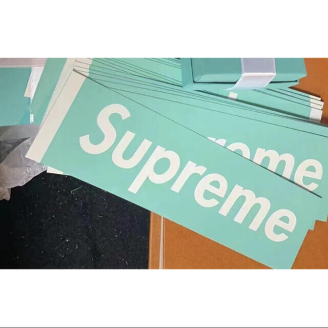 Supreme Tiffany Box Logo ステッカー 新品 1枚 v