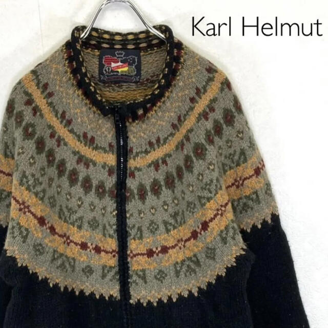 Karl Helmut(カールヘルム)のA8 70s 80s KARL HELMUT  セーター　ジップアップ メンズのトップス(ニット/セーター)の商品写真