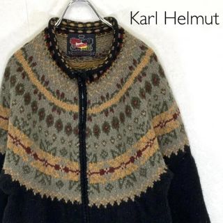 カールヘルム(Karl Helmut)のA8 70s 80s KARL HELMUT  セーター　ジップアップ(ニット/セーター)