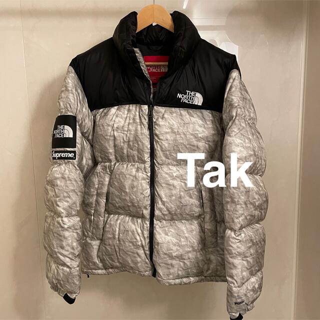 Supreme Paper Print Nuptse Jacket  L