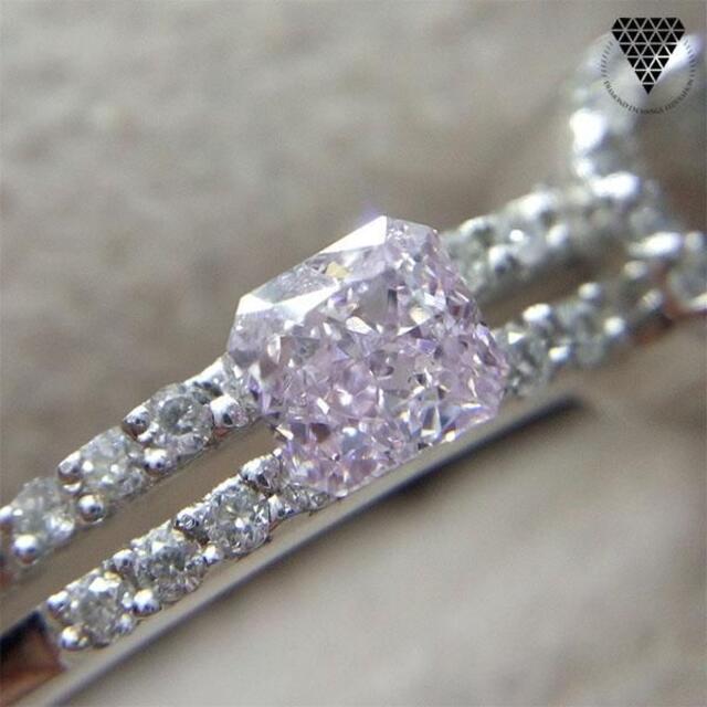 ym129912様 0.207 ct F.L.P-Purple 天然 ダイヤ レディースのアクセサリー(リング(指輪))の商品写真