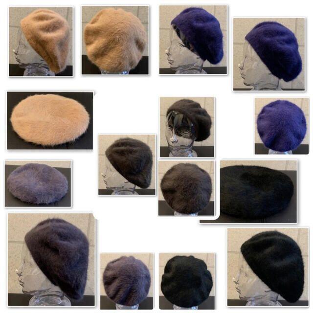 送料込 新品 アンゴラ 風 フェイク ベレー帽 ベレー ウール ふわふわ bK メンズの帽子(ハンチング/ベレー帽)の商品写真
