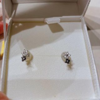 k18WGダイヤモンド／ブラックダイヤモンドピアス(ピアス)