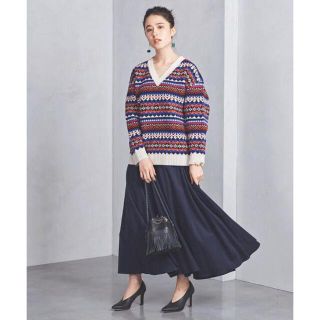 ユナイテッドアローズ(UNITED ARROWS)のユナイテッドアローズ 18AW UWSC フェイクスエードフレアスカート(ロングスカート)