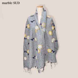 マーブルシュッド★Marble SUDフクロウ柄マフラー