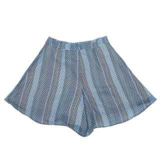 FINDERS KEEPERS ファインダーズキーパーズ MARCONI TOP PRINT SHORTS プリントショーツ 14FK01038P/PRT S ブルー ショートパンツ キュロット ボトムス【中古】【FINDERS KEEPERS】(ショートパンツ)