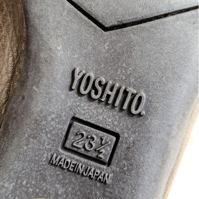 YOSHITO ヨシト ☆レザー ロングブーツ 23.5 日本製 カーキブラウン 8