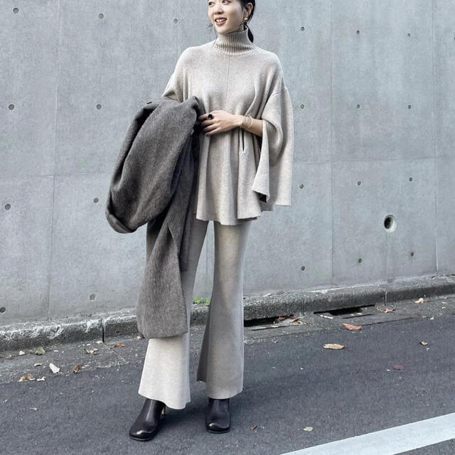 CLANE 2WAY CAPE KNIT TOPS / PANTS セット