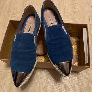 美品　MIUMIU・ミュウミュウ・スリッポン　37サイズ