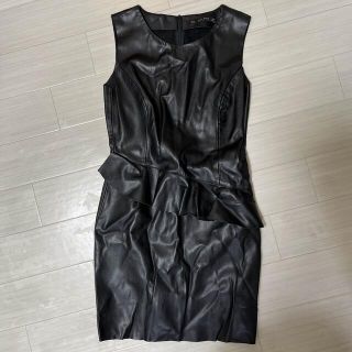 ザラ(ZARA)のZARA レザーワンピース(ミニワンピース)