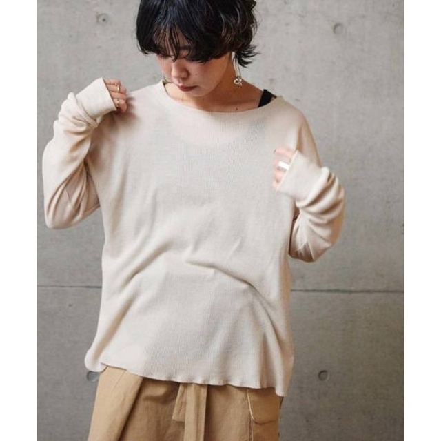 note et silence(ノートエシロンス)のrukkilill 60/-ガーゼワッフル　ボーイズカットソー レディースのトップス(カットソー(長袖/七分))の商品写真