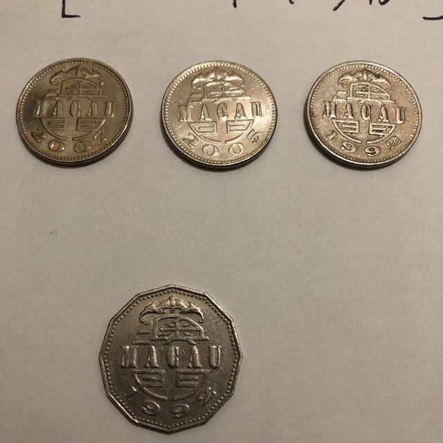 香港硬貨(香港ドル セント)、マカオ硬貨(マカオ パタカ) 計9枚の
