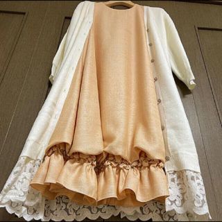 フォクシー(FOXEY)の★ご専用★ピンクワンピース40とホワイトカーディガンのセット(セット/コーデ)