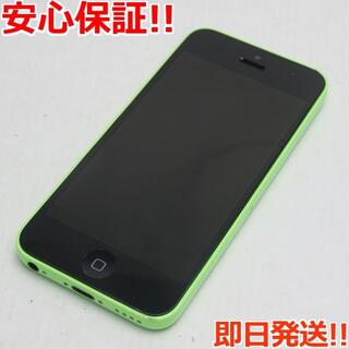 アイフォーン(iPhone)の美品 au iPhone5c 32GB グリーン 白ロム(スマートフォン本体)