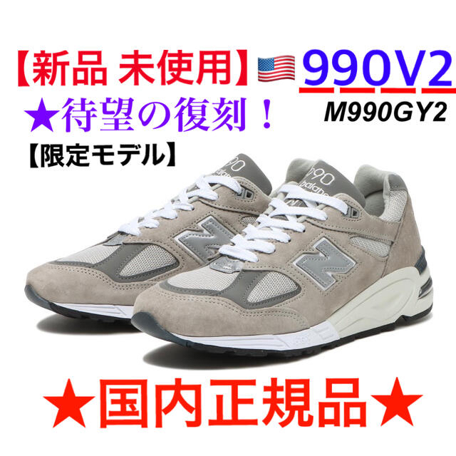 New Balance - 【 新品 未使用 】 ニューバランス M990GY2 26.0㎝ V2の