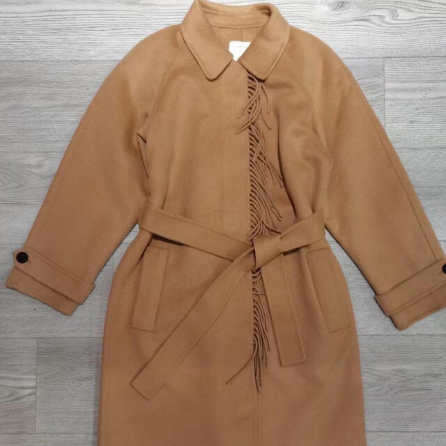 ❤️Sandro2021新作 新品 キャメルロングコート綺麗上品