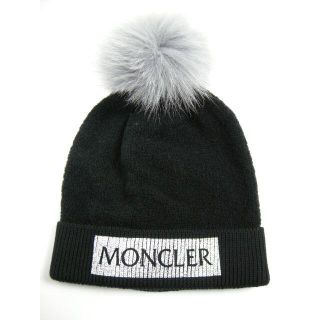 モンクレール(MONCLER)のキッズM(大人着用可)モンクレール■ファー付きボンボンニットキャップ■新品本物(帽子)