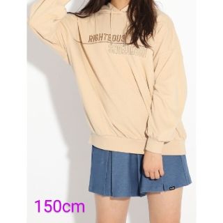 ピンクラテ(PINK-latte)のピンクラテ　ロゴパーカー+ショートパンツ セットアップ ライトベージュ150cm(Tシャツ/カットソー)