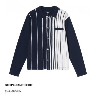 ステューシー(STUSSY)のstussy 21aw stripe knit shirt(カーディガン)