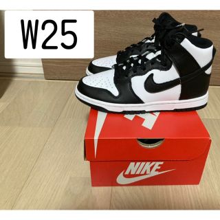 ナイキ(NIKE)のNIKE WMNS DUNK HIGH WHITE/BLACK(スニーカー)