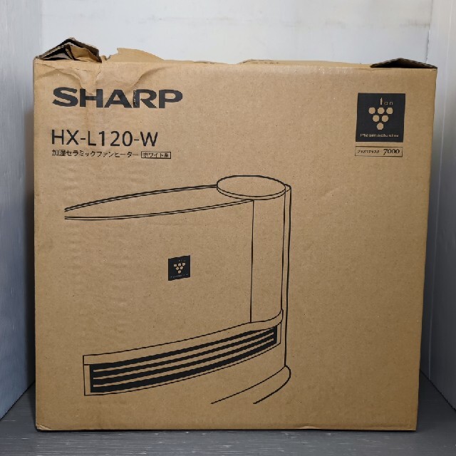 SHARP 加湿セラミックファンヒーター HX-L120-W ホワイト系