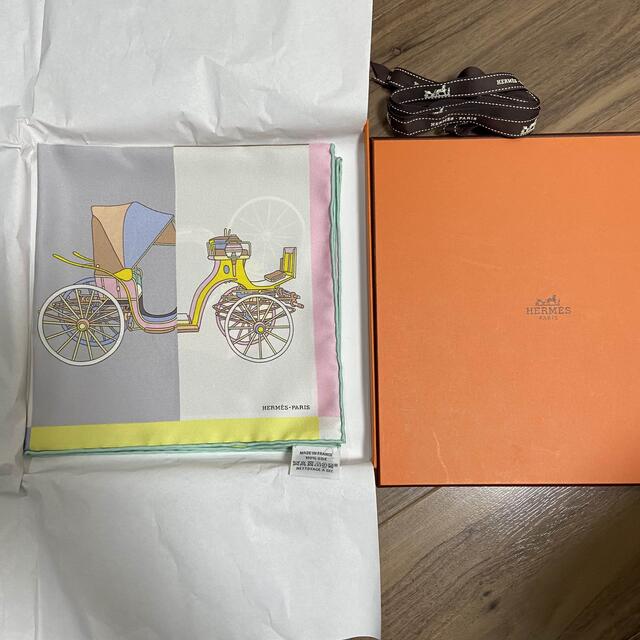 美品☆エルメス/カレ45 精巧な馬車 - バンダナ/スカーフ