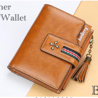 財布 二つ折り財布 レザー 革　高品質　札入れ 小銭入れ　カード入れ  ブラウン(折り財布)