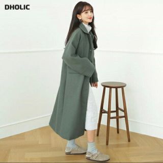 ディーホリック(dholic)の【タグ付新品未使用】DHOLIC ラグランスリーブボクシーロングコート (ロングコート)