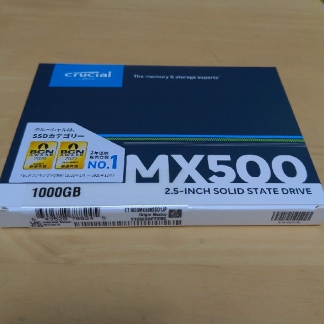 Crucial SSD 1.0 CT1000MX500SSD1JP 新品・未開封最大510MBs6129