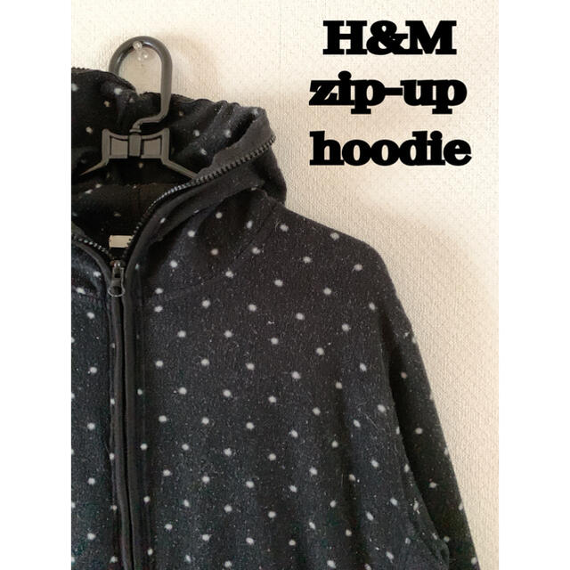 H&M(エイチアンドエム)のH&M hoodie dot  color：black メンズのトップス(パーカー)の商品写真