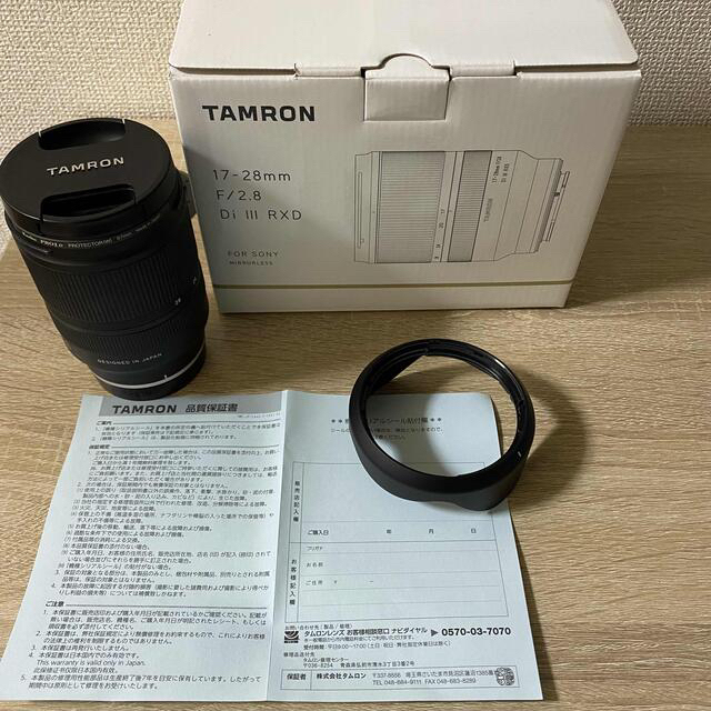 TAMRON(タムロン)のTAMROM 17-28mm F/2.8 Di III RXD スマホ/家電/カメラのカメラ(レンズ(ズーム))の商品写真