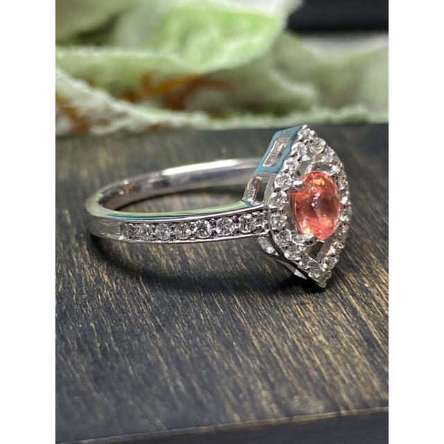 ロードクロサイト 0.44ct/ダイヤ0.24ct K18WG リング - www