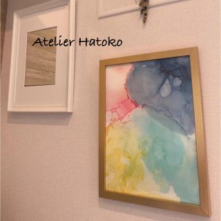 アルコールインクアート　原画　A4(アート/写真)