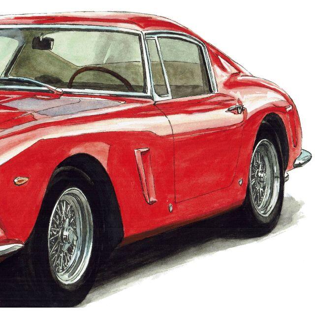 GC-422 Ferrari250GT/F40限定版画サイン額装済作家平右ヱ門 5