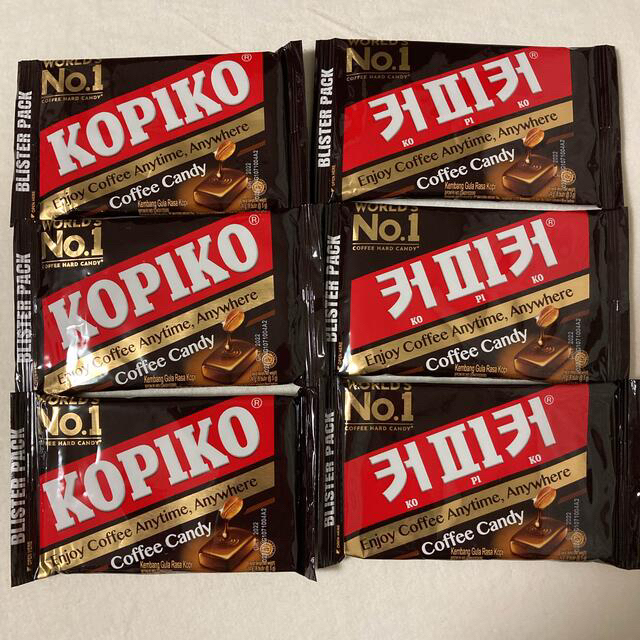 kopiko コーヒーキャンディー　ブリスター　6個セット 食品/飲料/酒の食品(菓子/デザート)の商品写真