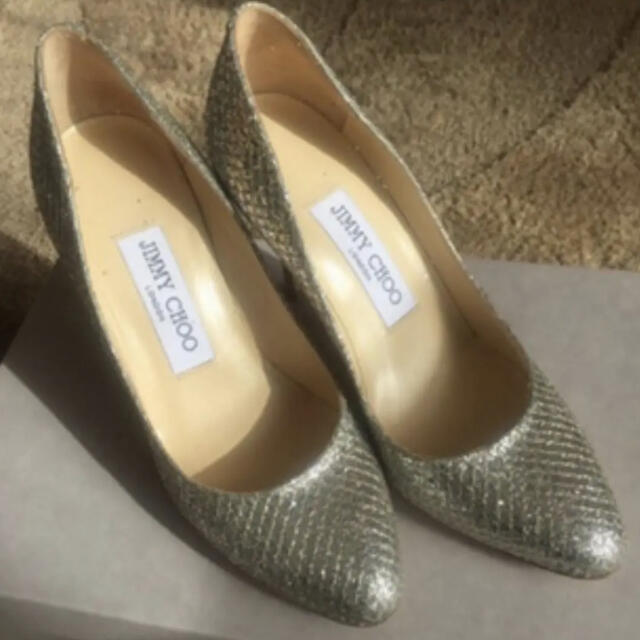 JIMMY CHOO グリッターパンプス