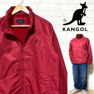 カンゴール(KANGOL)のKANGOL カンゴール 秋冬 裏起毛 ナイロンジャケット 刺繍ロゴ フード付き(ナイロンジャケット)