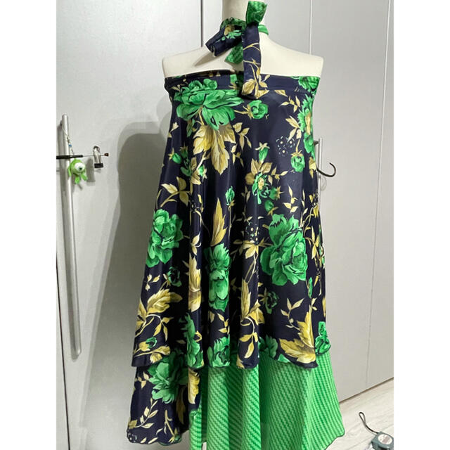インポート シルク 巻きロングスカート未使用品(532) - ロングスカート