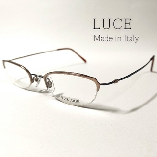 LUCE by GRANT イタリア製 メガネフレーム ハーフリム 03(サングラス/メガネ)
