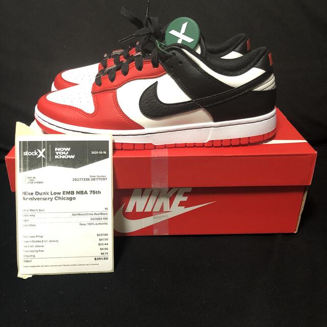 nike dunk low 75th Chicago 新品未使用