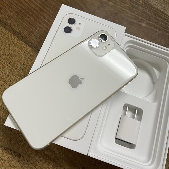 iPhone11 64GB ホワイト 美品スマホ/家電/カメラ