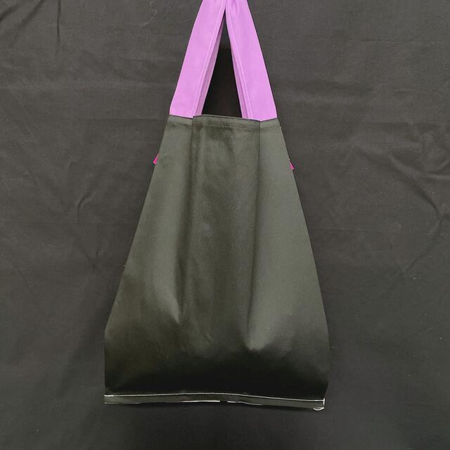 新【Lサイズ】レジ袋型エコバッグ　モノトーン　白モロッカン柄 レディースのバッグ(エコバッグ)の商品写真