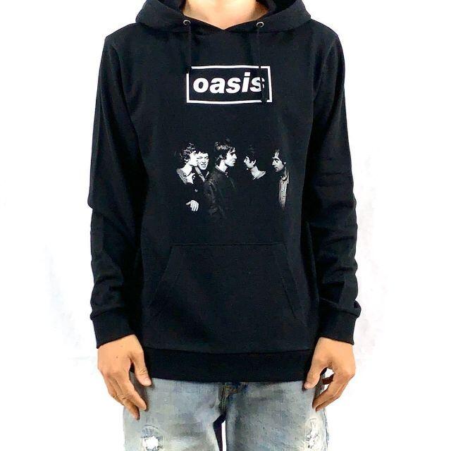 【ロック パーカー】新品 oasis リアム ノエル ブリットポップ ブラック