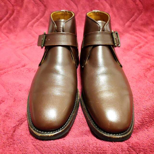 ヒール REGAL ブラウン 茶 k23の通販 by kym37's shop｜リーガルならラクマ - リーガル ストラップブーツ 24.5cm プレーントゥ革靴 なくまだま